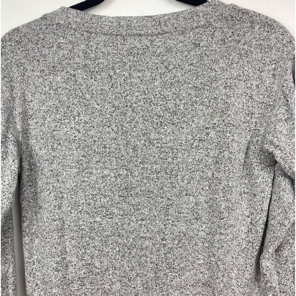 J. CREW Gray Marled Sweater Knit Jersey Tie Waist Top - Picture 7 of 7